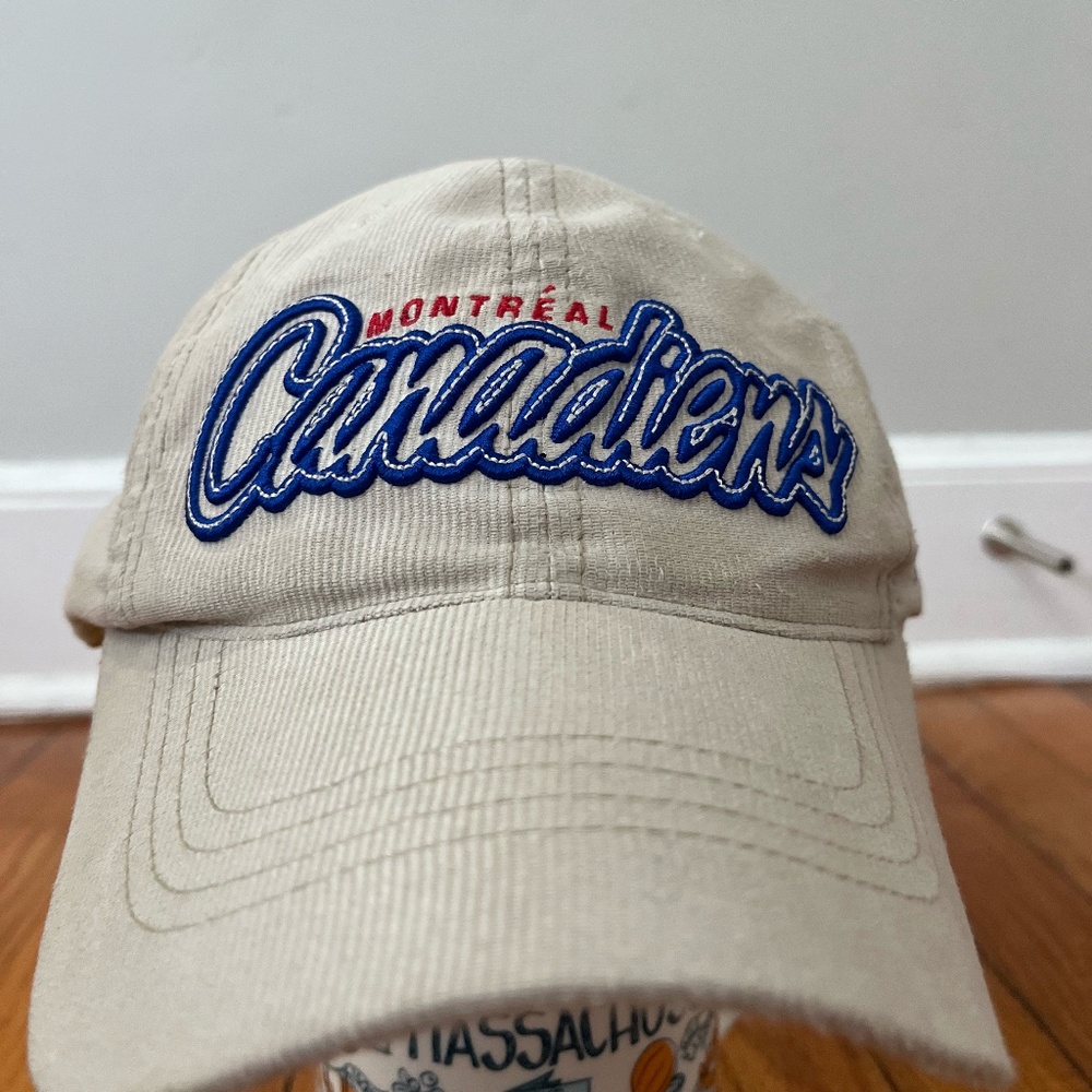 Vintage Puma Montreal Canadiens Corduroy Dad Hat – Beige